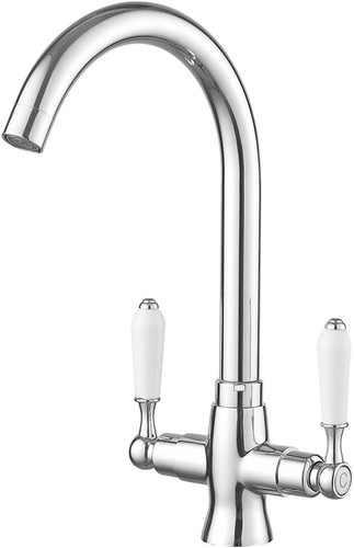 Chrome kitchen sink mixer - mixer, tap