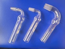 Pyrex Quickfit Angled Drying Tubes x 3 with Cone Joint - Lab Glass MF23/1 MF23/3