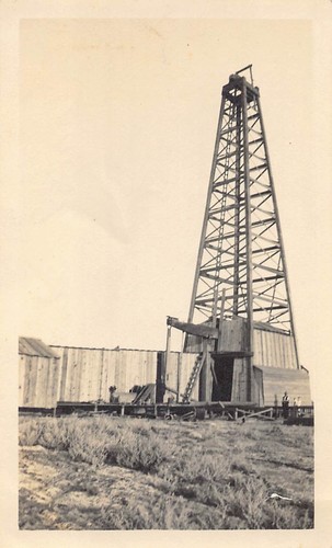 Antique wooden oil derrick - antique,