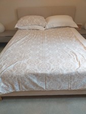 Christy single duvet cover set 100% cotton Beige/Taupe Floral