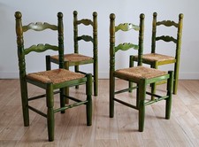 Vintage ladder back chairs set - vintage,