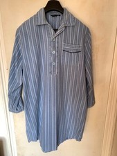 mens blue nightshirt cotton size M 48-50 inch chest