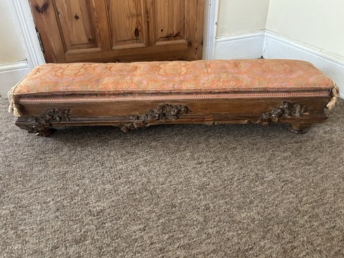 Antique hearth stool long low - stool,,