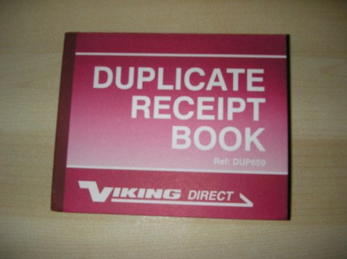 Duplicate receipt book 100 - book,