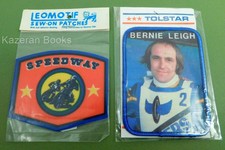 2x Vintage Speedway Motorcycle Racing Cloth Patch Badge Reading Sealed & Mint