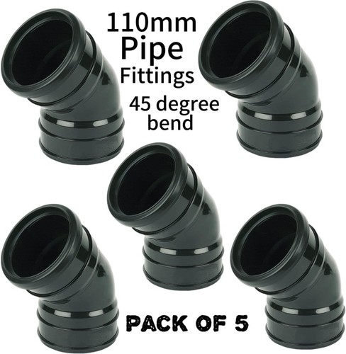 Bends 110mm black soil - black,