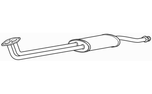 Front exhaust pipe silencer - pipe,