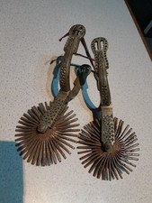 Vintage Chilean Gaucho Cowboy Horse Spurs Brass/nickle Plate?