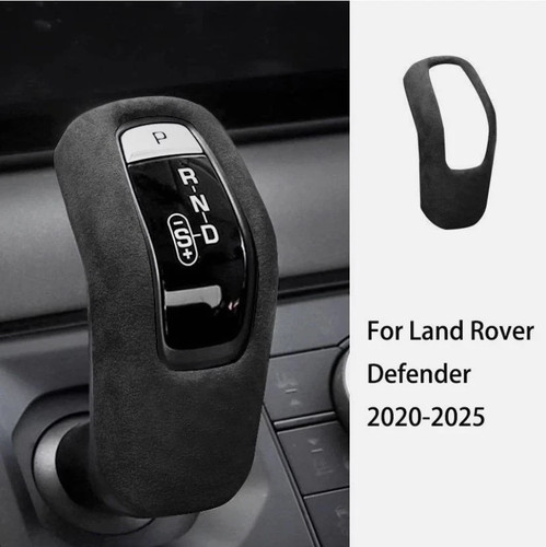 Suede gear shift - suede, knob