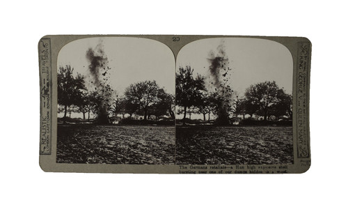 Ww1 stereoview explosion - ww1,