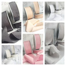 Faux Silk Ribbon. Wedding Invite Blush Pink Ivory Red White Grey Blue Nude Silky