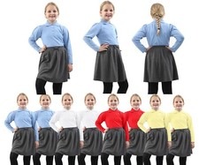 Kids shirts (2X Girls Vest Long Sleeve Tops Polo Shirt) School Uniform tee shirt