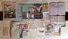 WW2 British Reproduction Ephemera,Newspapers, Leaflets, Booklets,Postcards Ect.x