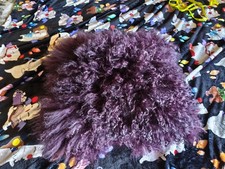 Mongolian Wool Cushion Purple