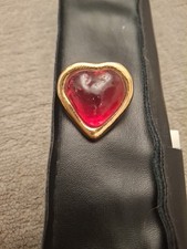 YSL Saint Laurent Heart Brooch