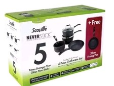 Scoville  Neverstick 4+1 Piece Cookware Set Free Delivery Great Christmas Gift 