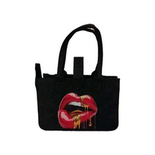 Hot Lips Felt Tote Bag