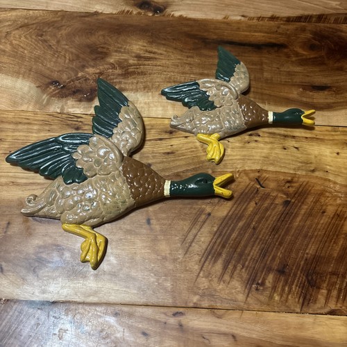 Vintage pair flying duck - flying,