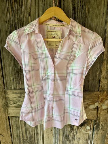 Hollister light pink check