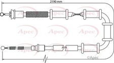APEC Rear Brake Cable for Fiat