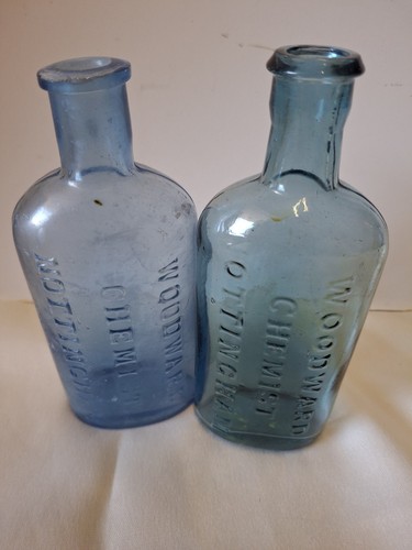 Bottles blue aqua - bottles, woodward
