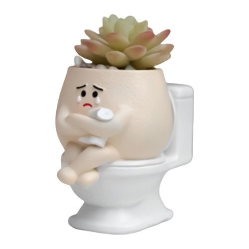Planter pot funny toilet plant - pot,