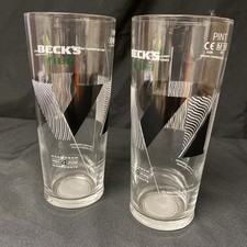 2X Becks Vier Pint Glasses