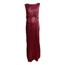 Jenny Packham red sequin Carrie evening gown, UK 12 US 8 EU 40