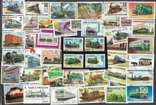 Railways trains stamps all - trains,