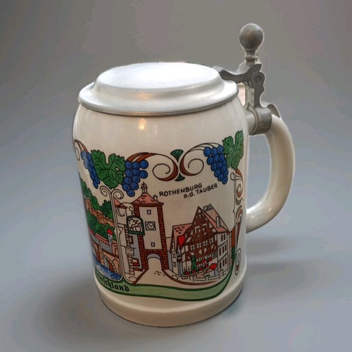 Vintage german beer stein mug - german,