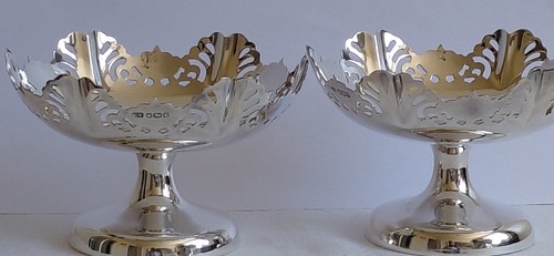 Pair vintage silver bon - of,