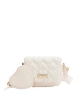 River Island Cream Girls Heart Quilt Cross-Body Bag Brand New With Tag