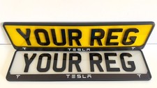 2x  TESLA UV PRINT Surrounds Holders Frames *Authentic*