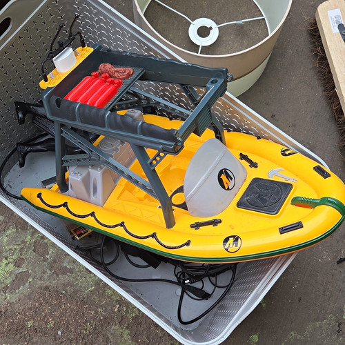 Action manyellow plastic boat - plastic,