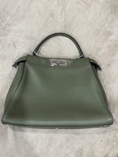 Fendi Peekaboo Bag Khaki Green Medium size with strap Excellent Condition 