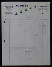 Billhead Invoice LA GARENNE SEINE 1954 Toys RAAS Pianocolor piano 128