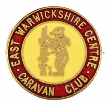 Vintage The East Warwickshire Centre Caravan Club Members Enamel Badge