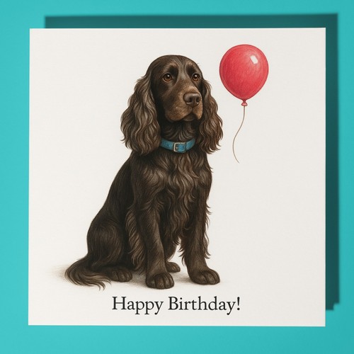 Field spaniel dog happy - field,