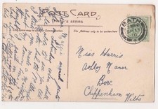 Miss Harris, Ashley Manor, Box, Chippenham 1910 Postcard, B589