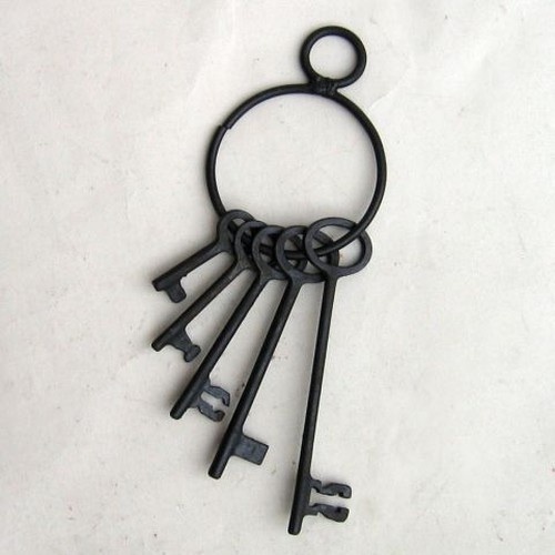 Antique jailer keys bunch - jailer,