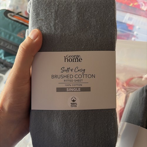 Brushed cotton single fitted - brushed,
