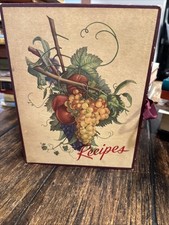 Vintage Recipe Accordion Style Folder With Some Recipes