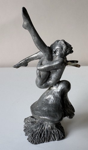 Vintage pewter fairy figurine - vintage,