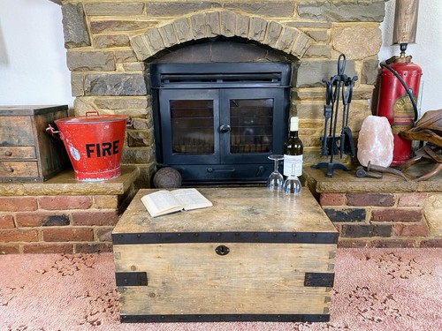 Old antique pine chest - old,