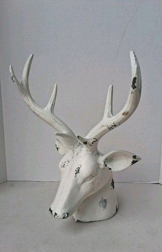 Cast iron deer head bust - cast,