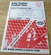 Baker Perkins v Sandwell Borough.7th October 1989. FA Vase
