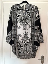 Black And White Statement Cardigan Style Wrap From Chicos Worn Once Size S/M