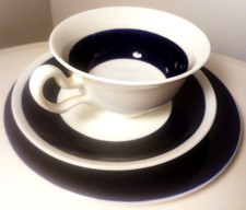 Wedgwood Trio- 'Blue Band' Cup & Saucer- Antique ceramics-  Beautiful GC