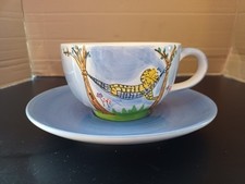 Whittard of Chelsea Lazy Cat Cup and Saucer Designed By Beth Hand Painted