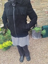 Zara Black Fringed Jacket 